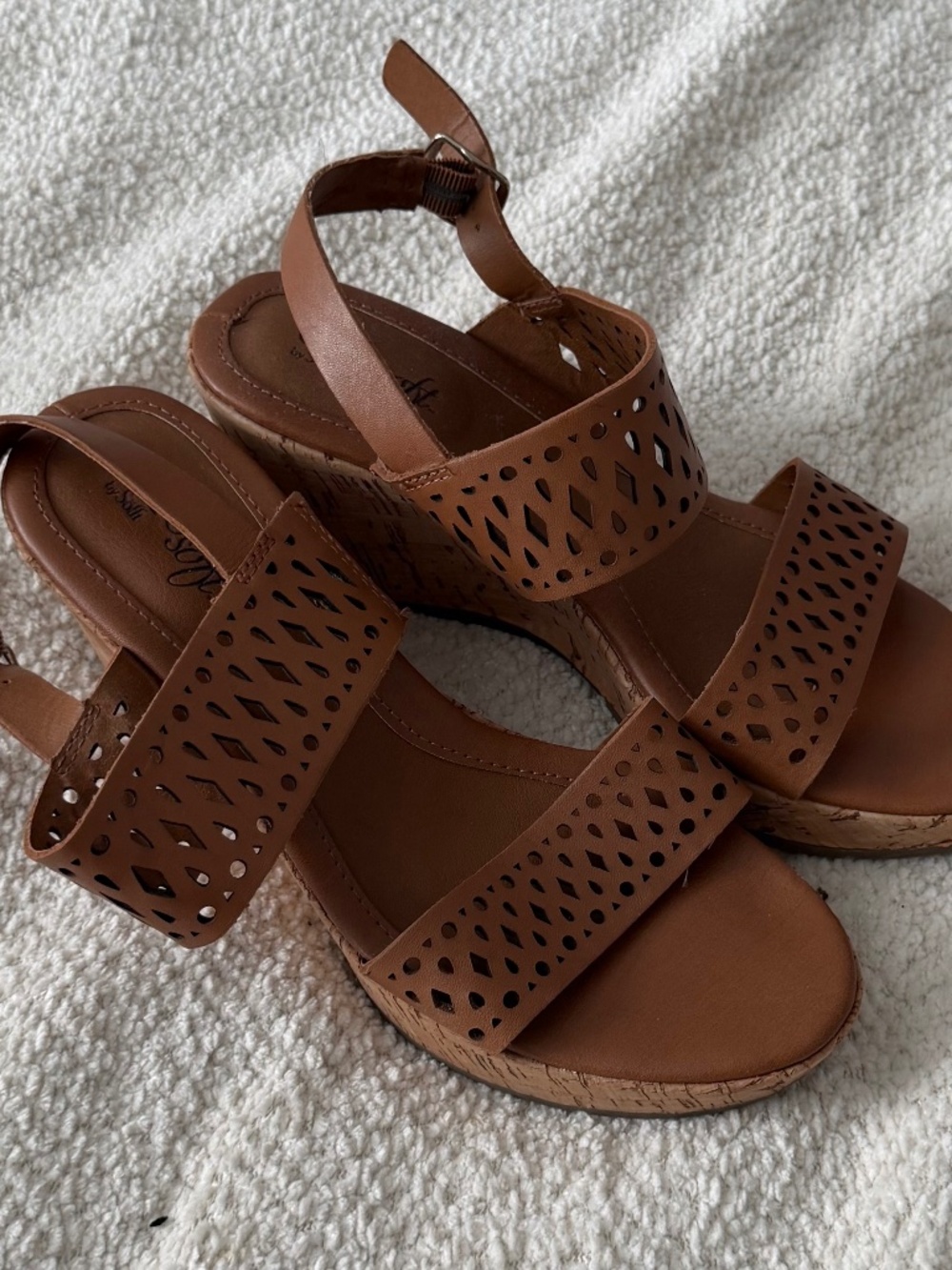 Euro soft Leather Wedge Heels